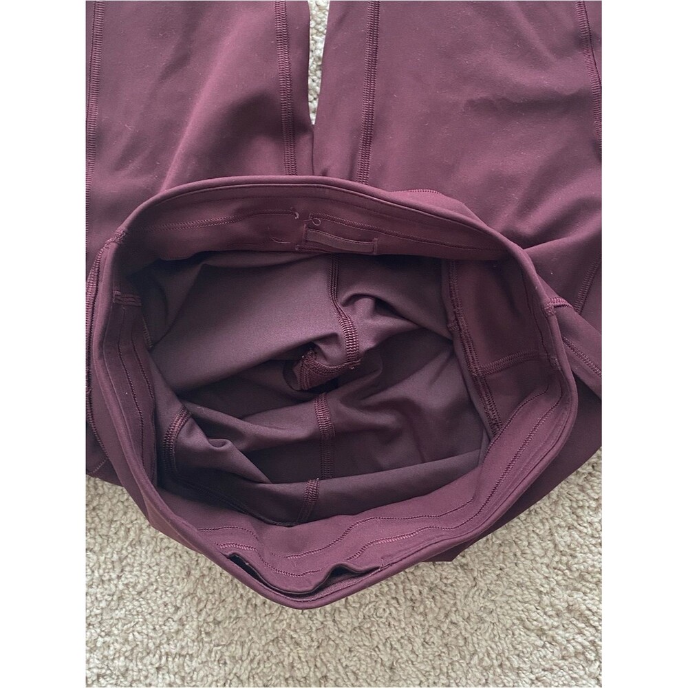 Lululemon Invigorate High-Rise Tight Workout Leggings 8 Medium Maroon Burgundy - Picture 8 of 9